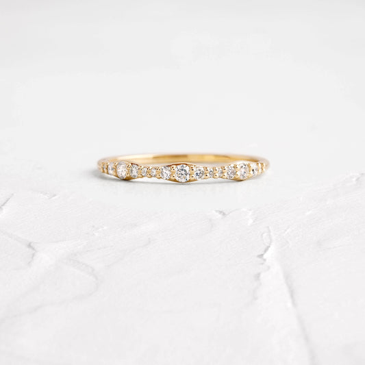 Half Eternity- 0.21 CT Round Lab Grown Diamond Wedding Band