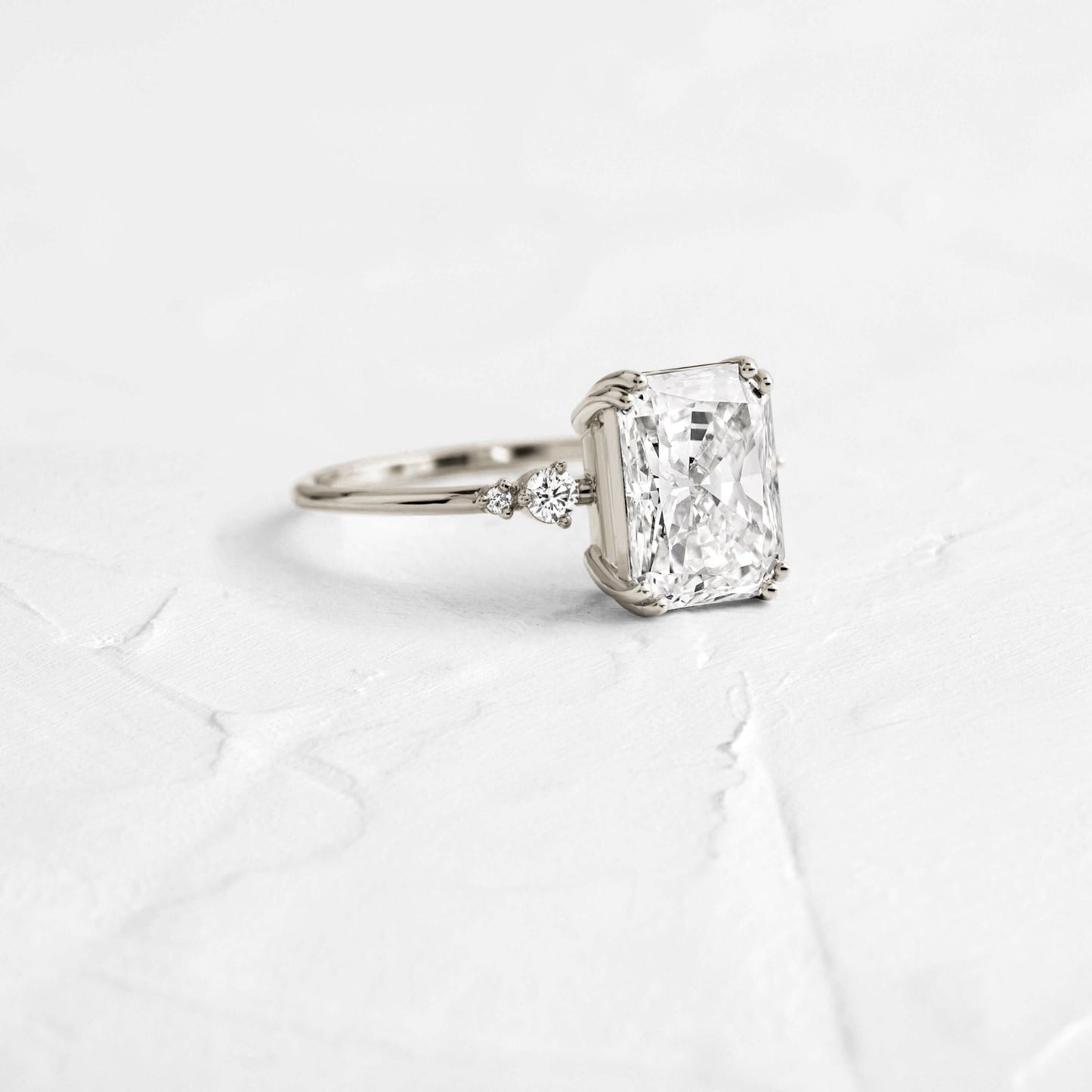 Cluster-Radiant Lab Grown Diamond Engagement Ring