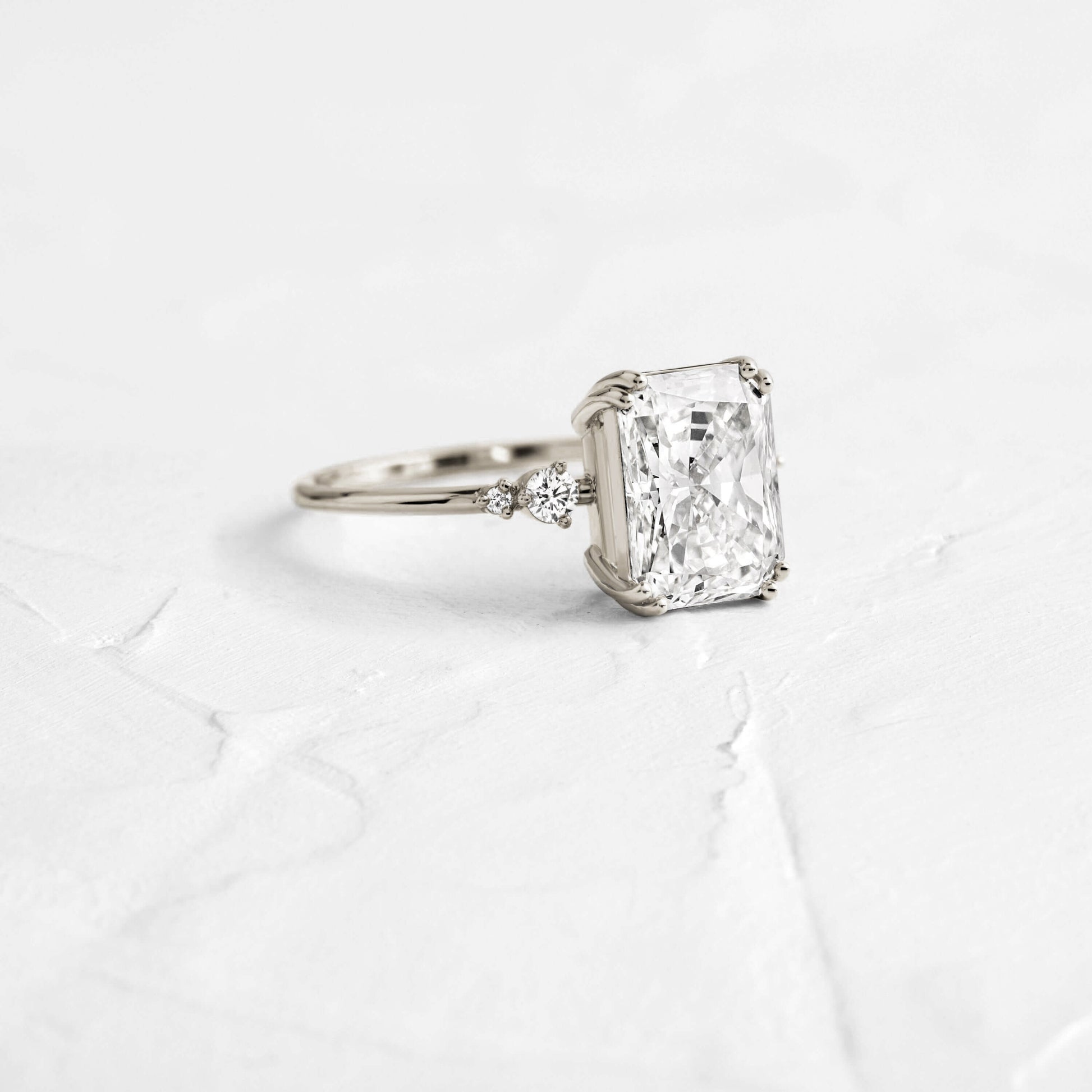 Cluster-Radiant Lab Grown Diamond Engagement Ring