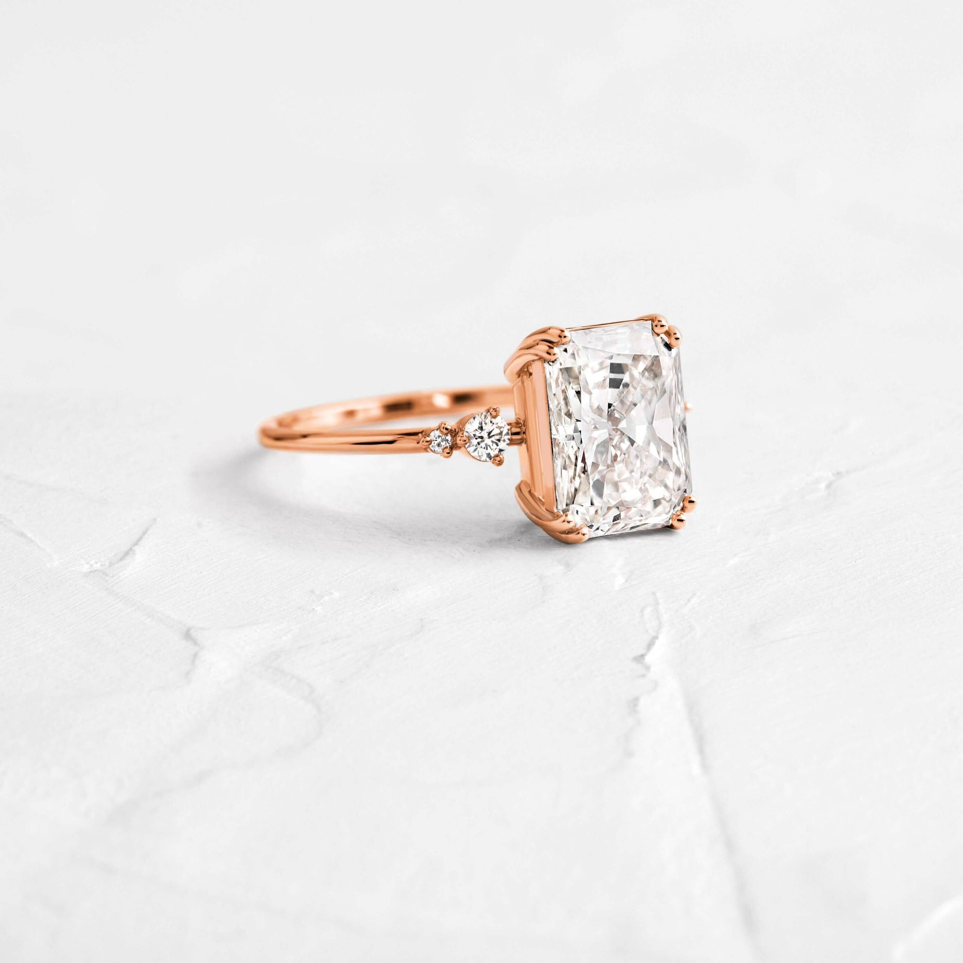 Cluster-Radiant Lab Grown Diamond Engagement Ring