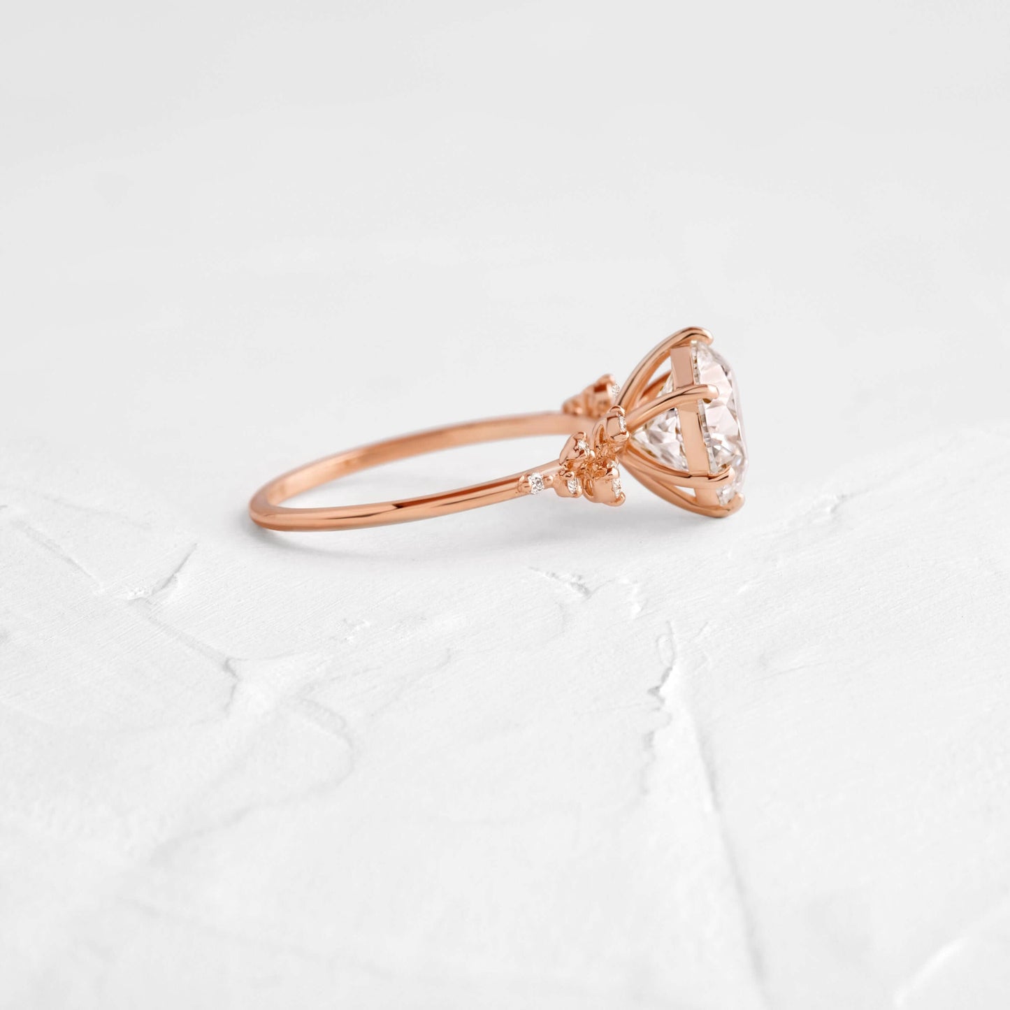 Cluster-Round Lab Grown Diamond Engagement Ring