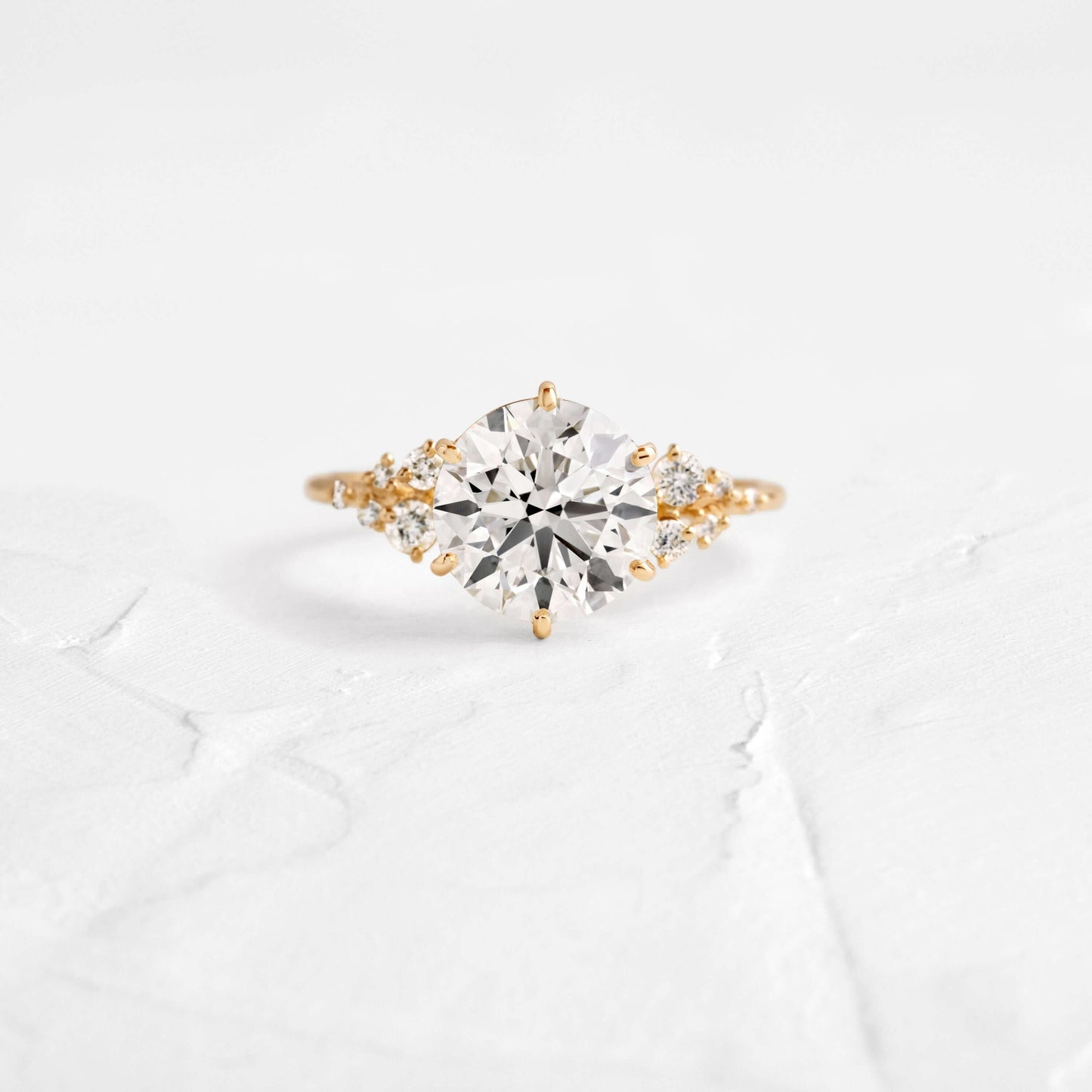 Cluster-Round Lab Grown Diamond Engagement Ring
