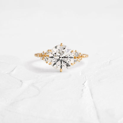 Cluster-Round Lab Grown Diamond Engagement Ring