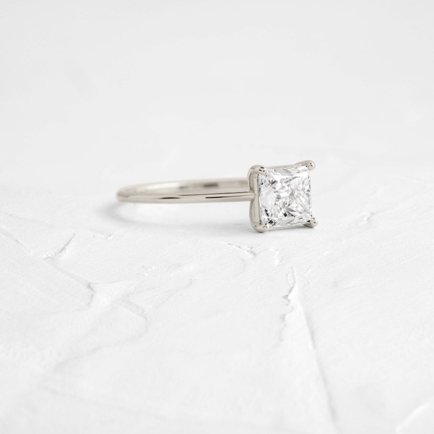 Solitaire-Princess Lab Grown Diamond Engagement Ring