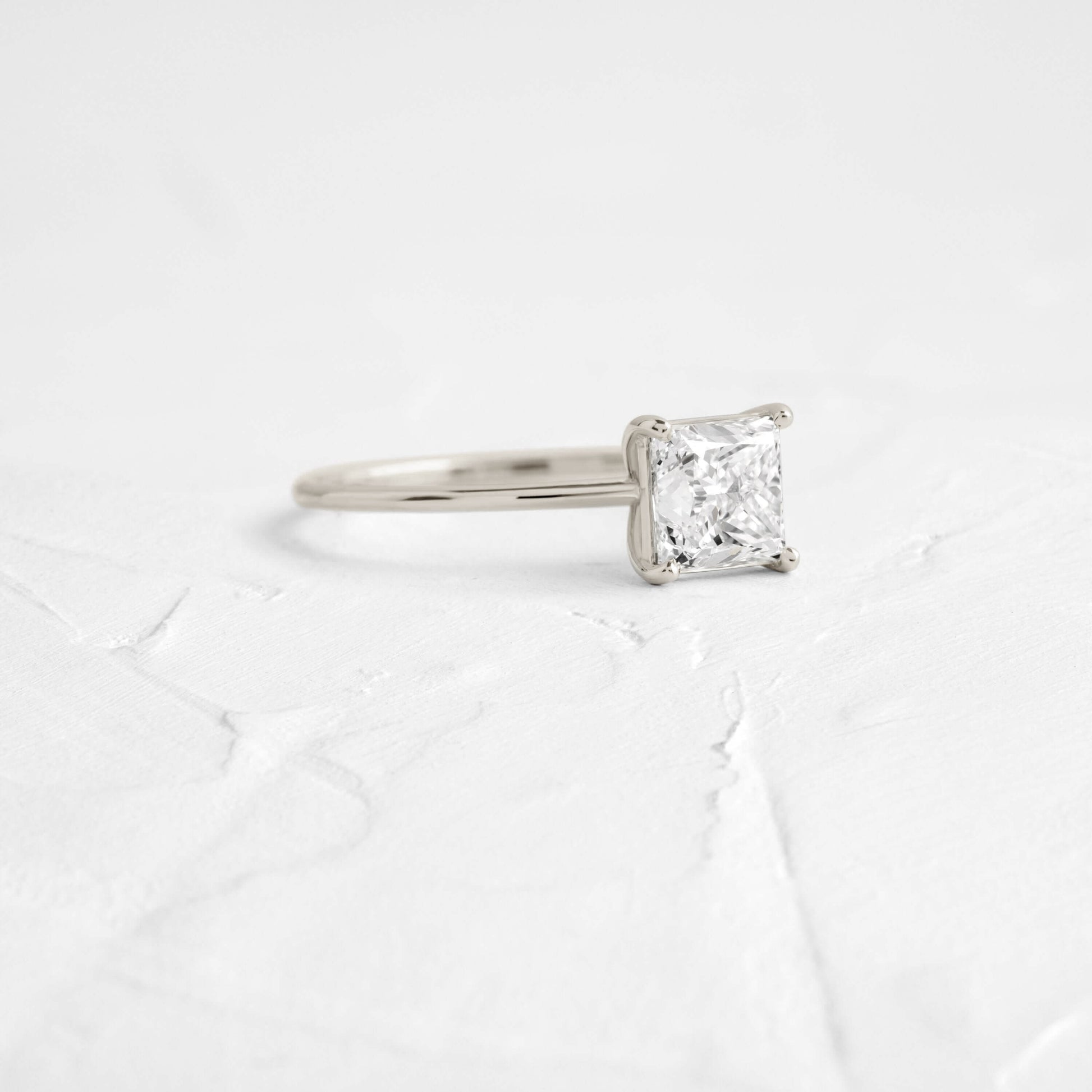 Solitaire-Princess Lab Grown Diamond Engagement Ring