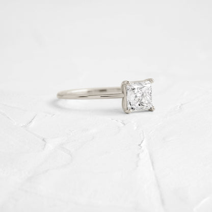 Solitaire-Princess Lab Grown Diamond Engagement Ring