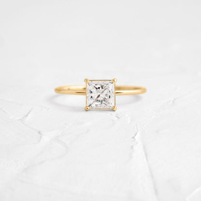 Solitaire-Princess Lab Grown Diamond Engagement Ring