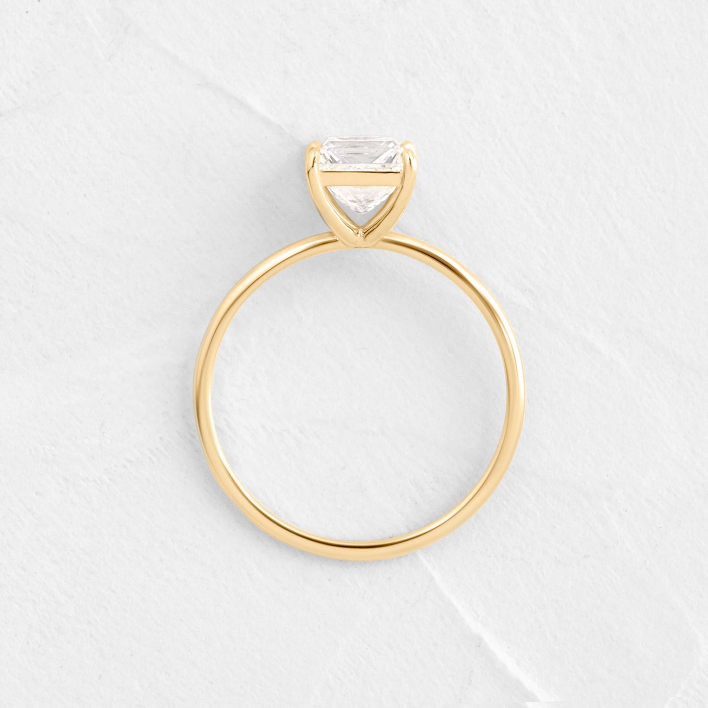 Solitaire-Princess Lab Grown Diamond Engagement Ring