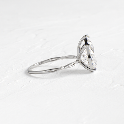 Criss Cross-Pear Lab Grown Diamond Engagement Ring