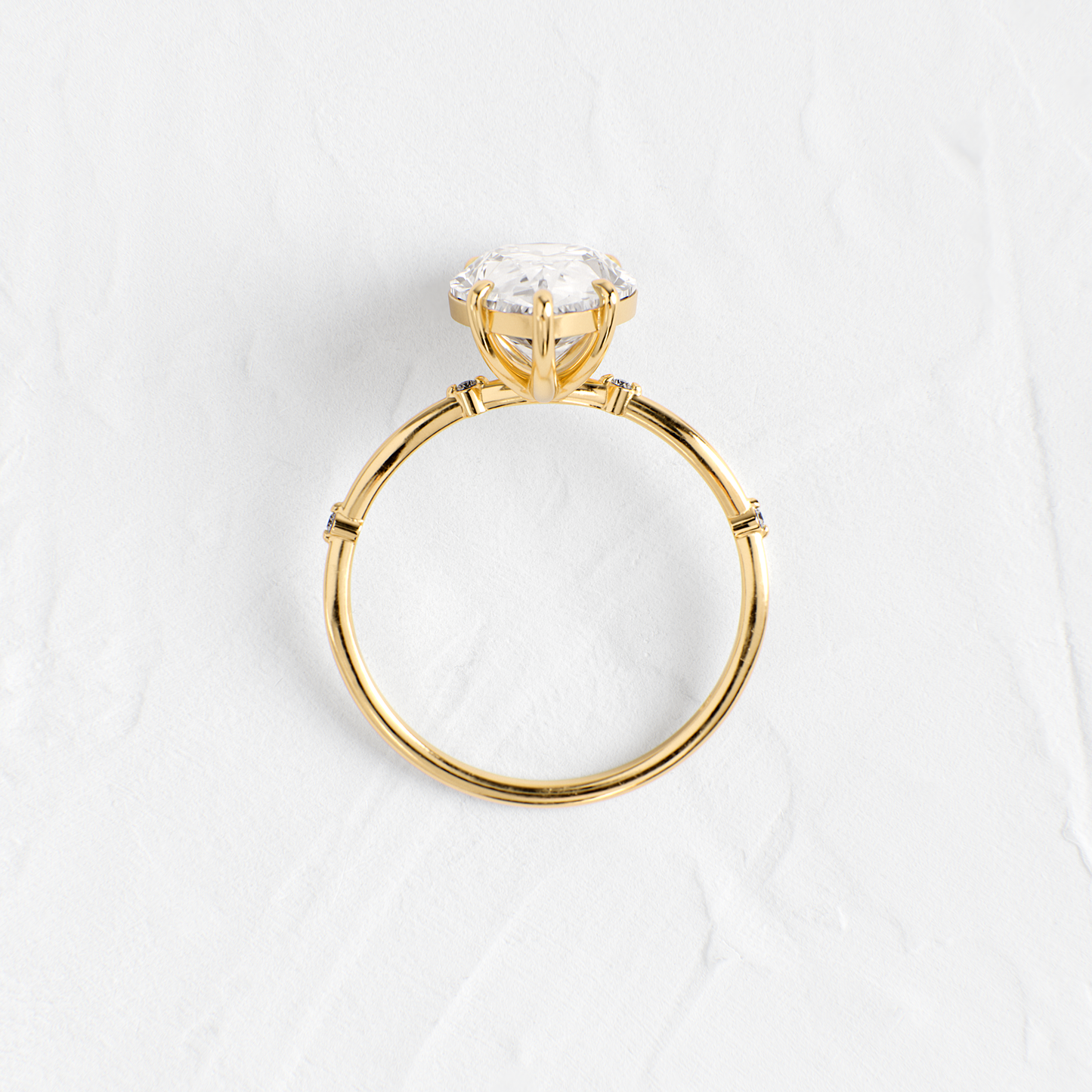 Criss Cross-Pear Lab Grown Diamond Engagement Ring