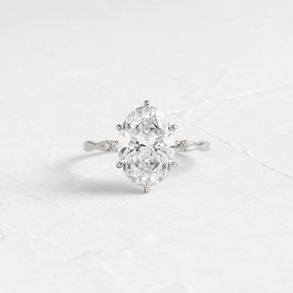 Criss Cross-Oval Lab Grown Diamond Engagement Ring