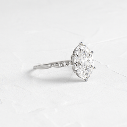 Criss Cross-Oval Lab Grown Diamond Engagement Ring