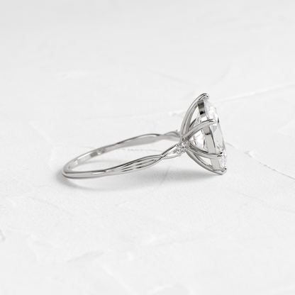 Criss Cross-Oval Lab Grown Diamond Engagement Ring
