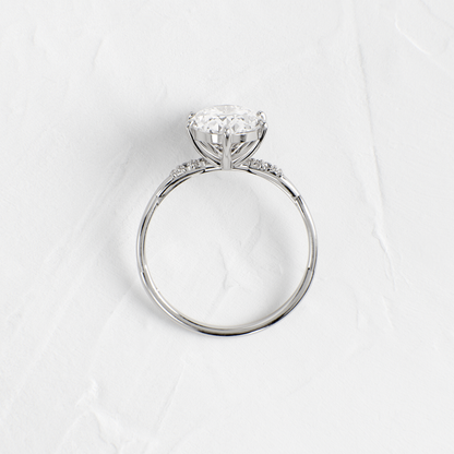 Criss Cross-Oval Lab Grown Diamond Engagement Ring