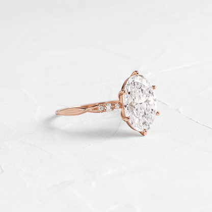 Criss Cross-Oval Lab Grown Diamond Engagement Ring