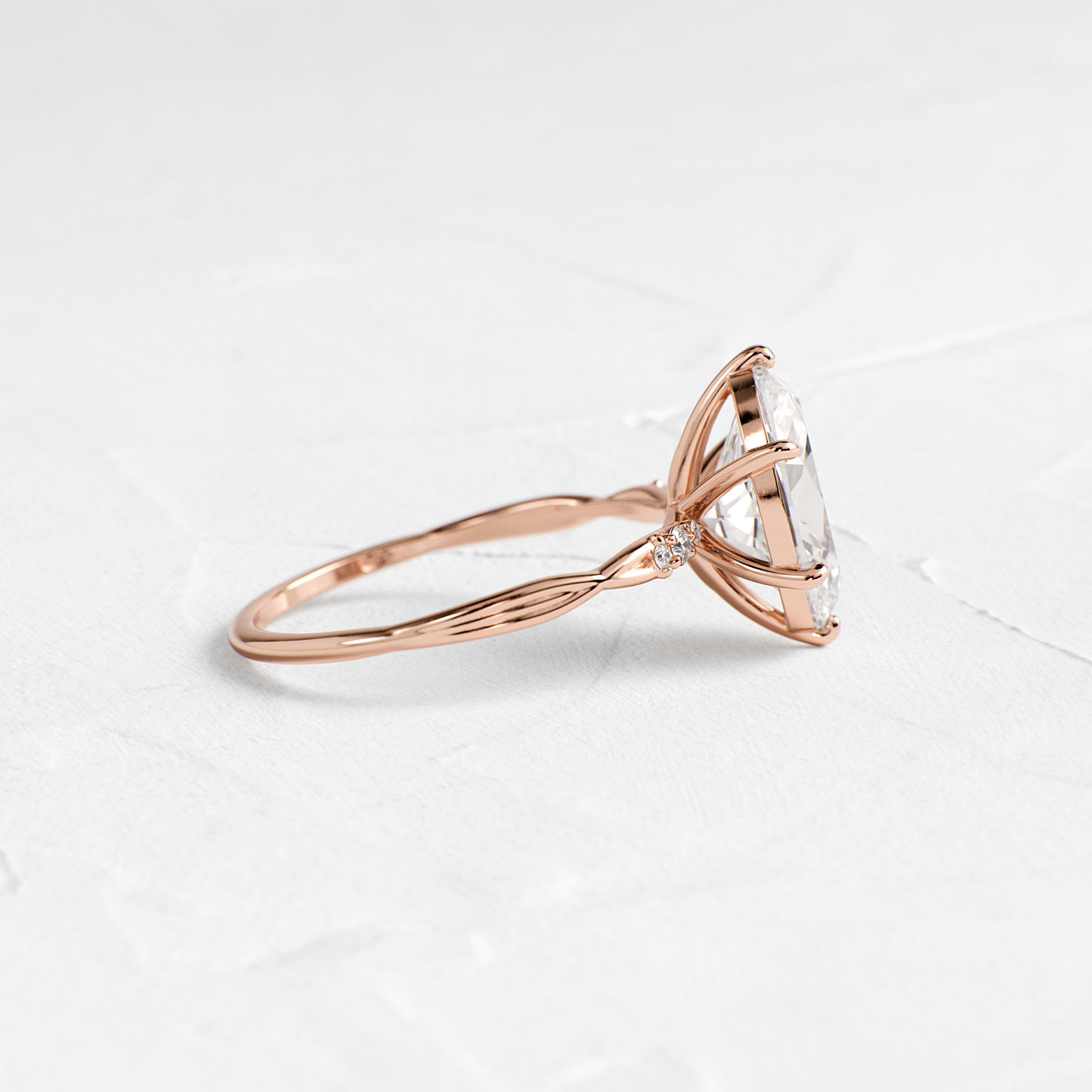Criss Cross-Oval Lab Grown Diamond Engagement Ring