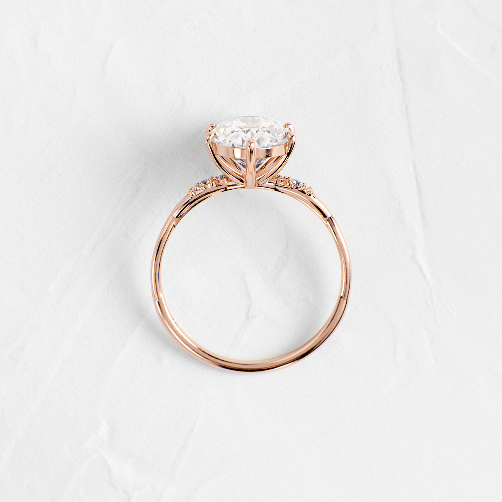 Criss Cross-Oval Lab Grown Diamond Engagement Ring