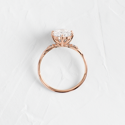 Criss Cross-Oval Lab Grown Diamond Engagement Ring