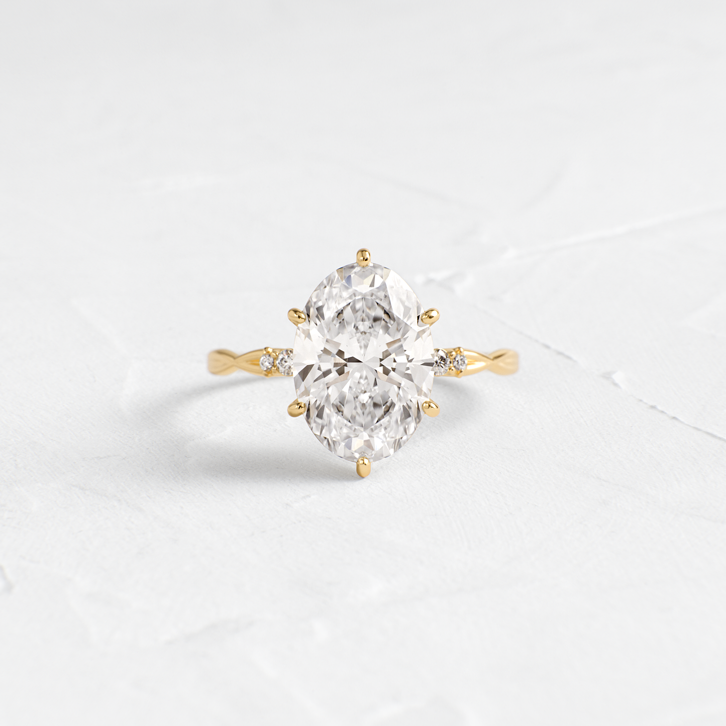 Criss Cross-Oval Lab Grown Diamond Engagement Ring