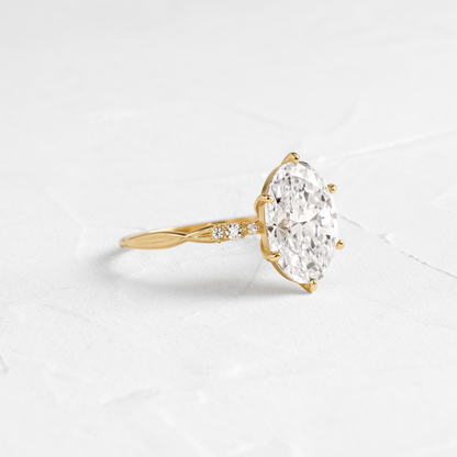Criss Cross-Oval Lab Grown Diamond Engagement Ring