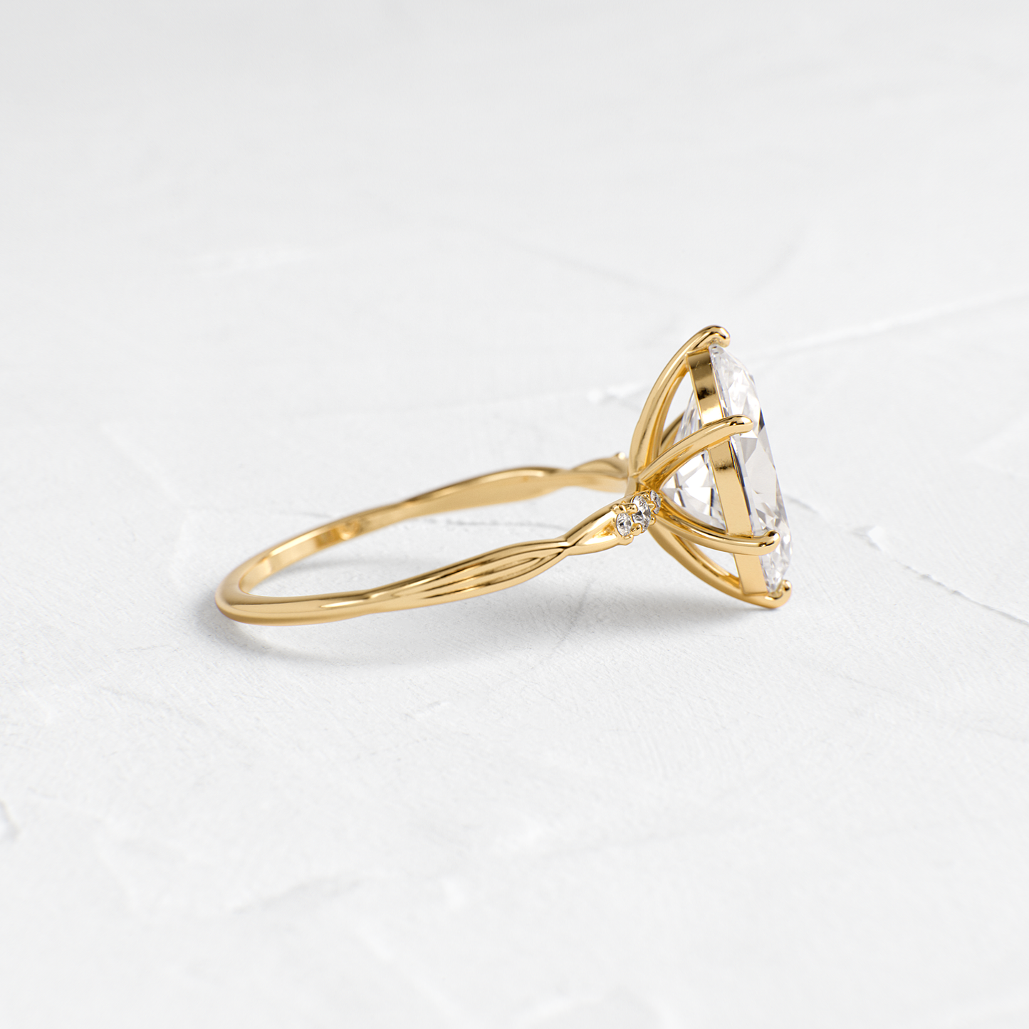 Criss Cross-Oval Lab Grown Diamond Engagement Ring