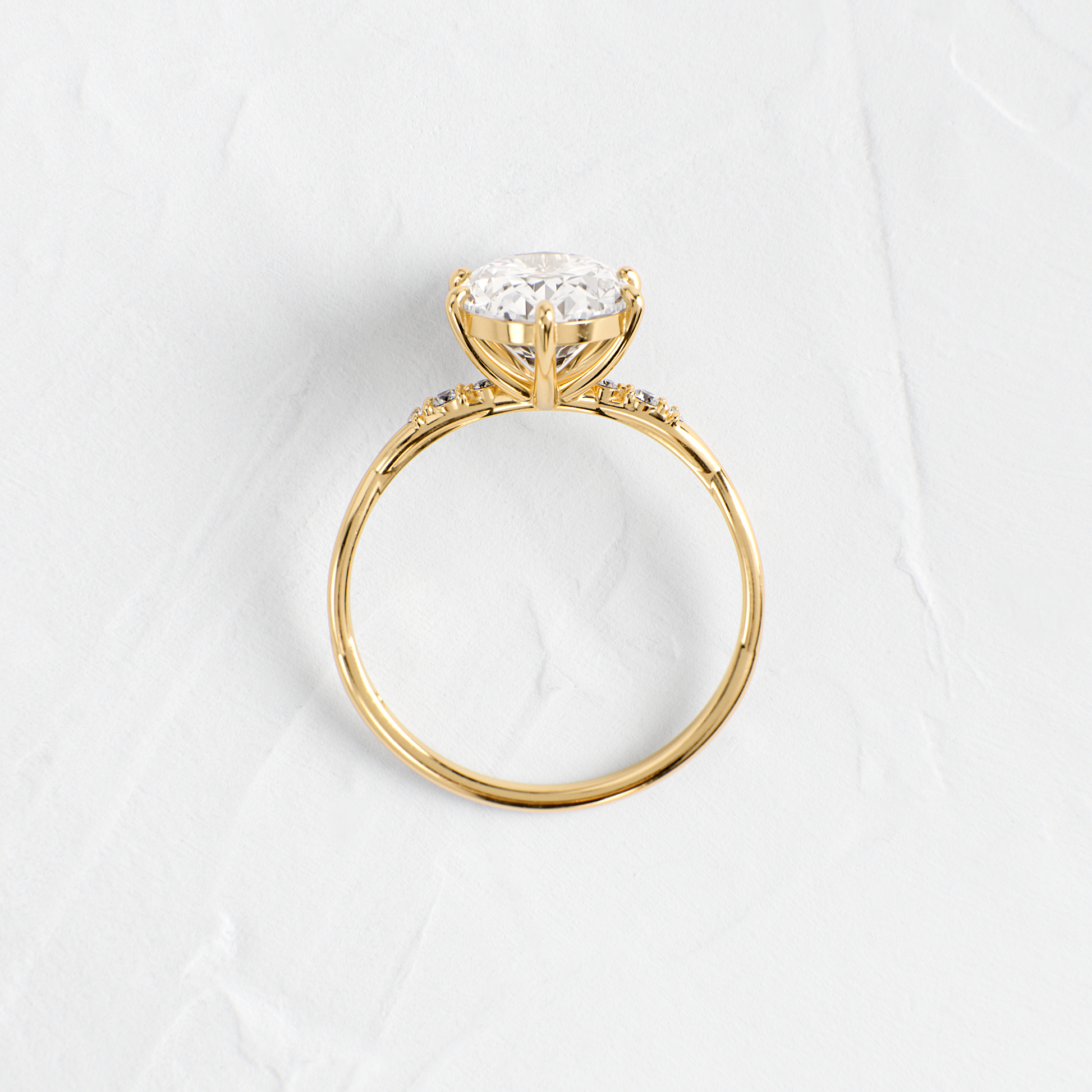 Criss Cross-Oval Lab Grown Diamond Engagement Ring
