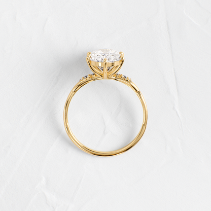 Criss Cross-Oval Lab Grown Diamond Engagement Ring