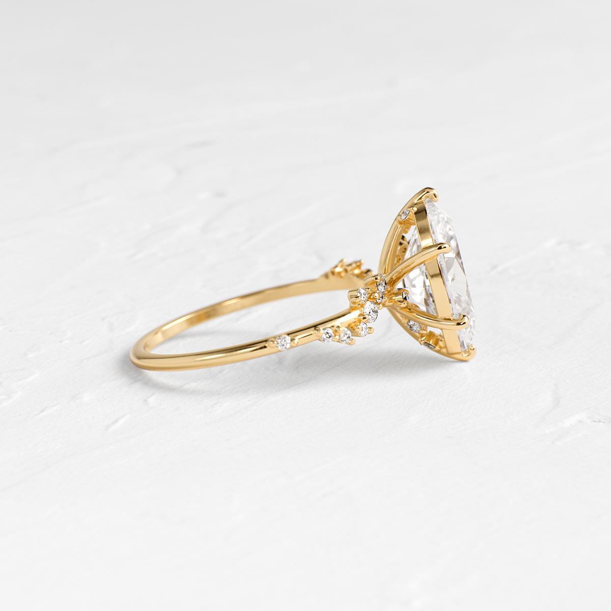 Cluster-Oval Lab Grown Diamond Engagement Ring