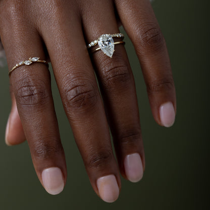 Solitaire Style-Pear Lab Grown Diamond Engagement Ring
