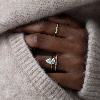 Solitaire Style-Pear Lab Grown Diamond Engagement Ring