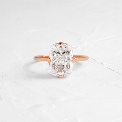 Solitaire Compass Prong-Elongated Cushion Lab Grown Diamond Engagement Ring