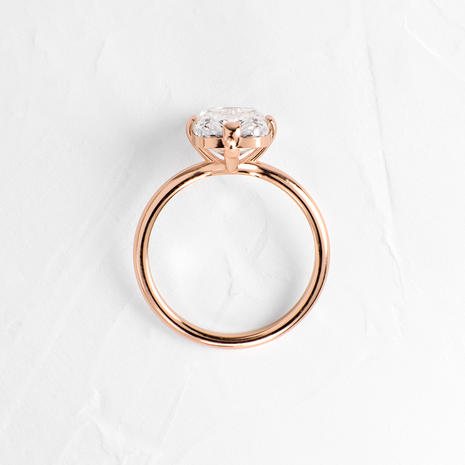 Solitaire Compass Prong-Elongated Cushion Lab Grown Diamond Engagement Ring