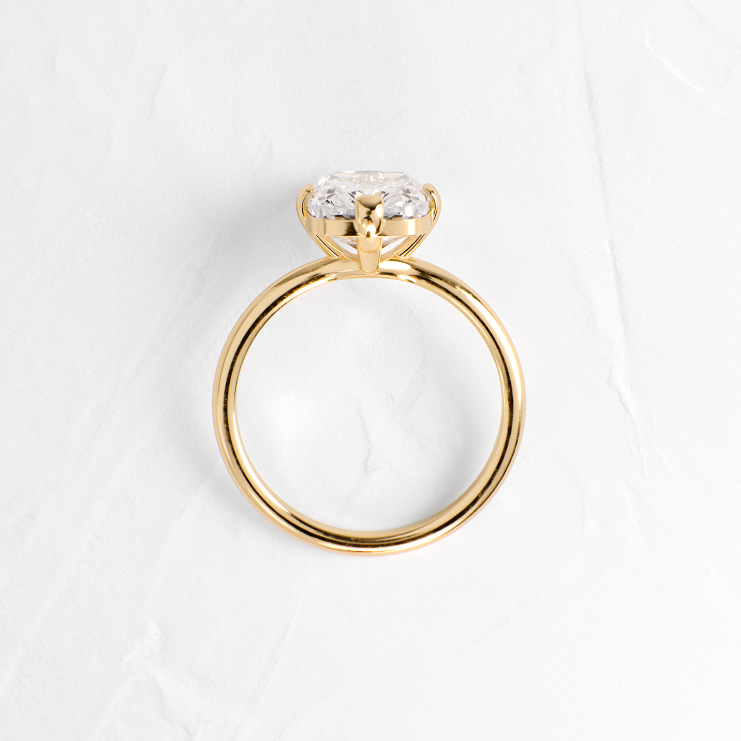 Solitaire Compass Prong-Elongated Cushion Lab Grown Diamond Engagement Ring