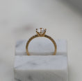 Load image into Gallery viewer, Eternal Elegance: 0.70 CT Round Lab-Grown Diamond Pave Engagement Ring
