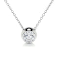 Load image into Gallery viewer, 1.0 CT Round Lab Grown Diamond Bezel Pendant Necklace
