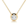 Load image into Gallery viewer, 1.0 CT Round Lab Grown Diamond Bezel Pendant Necklace
