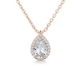 Load image into Gallery viewer, 1.50 CT Pear Lab Grown Diamond Halo Pendant Necklace
