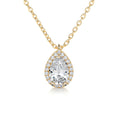 Load image into Gallery viewer, 1.50 CT Pear Lab Grown Diamond Halo Pendant Necklace
