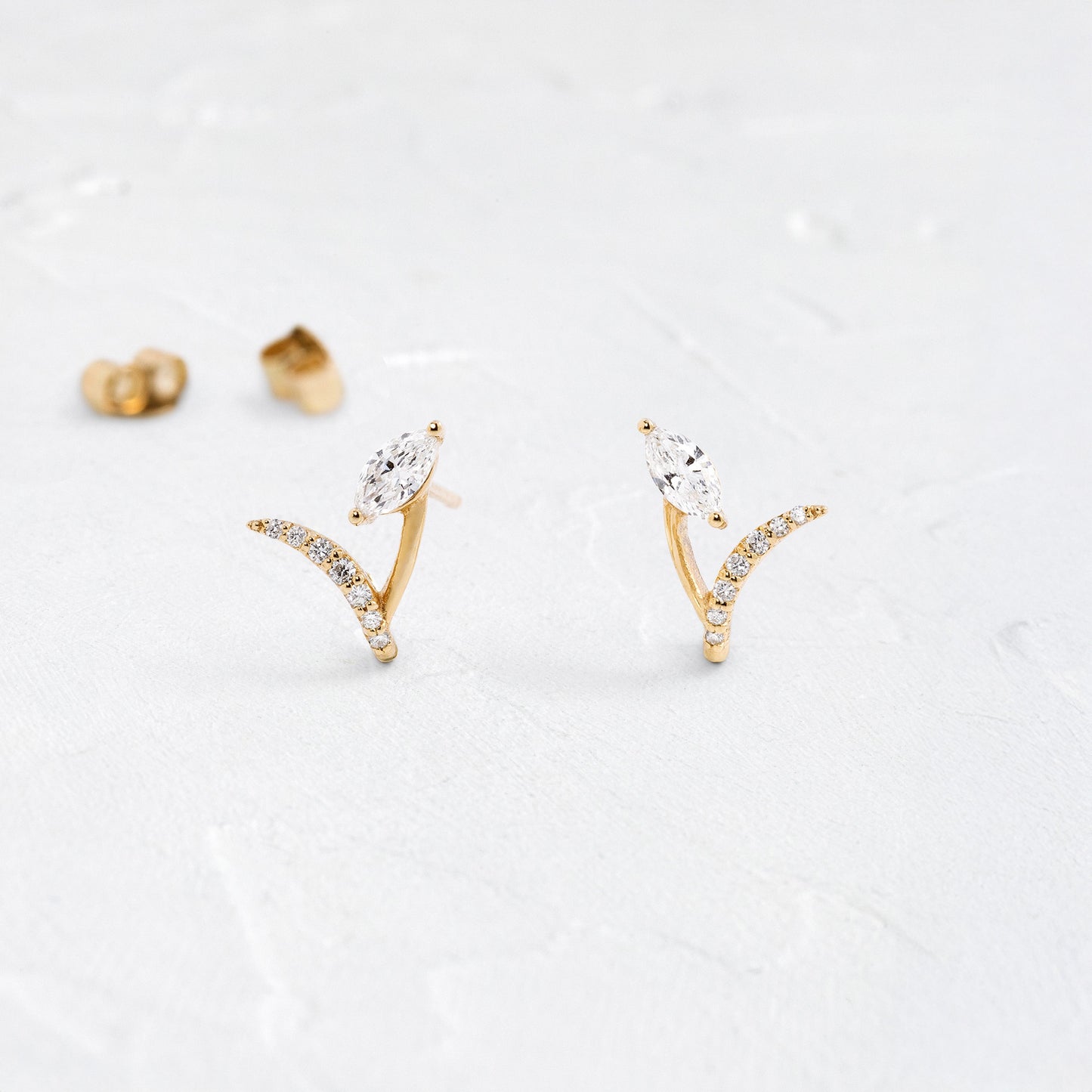 Solitaire- 1.0CT Oval Lab Grown Diamond Earrings