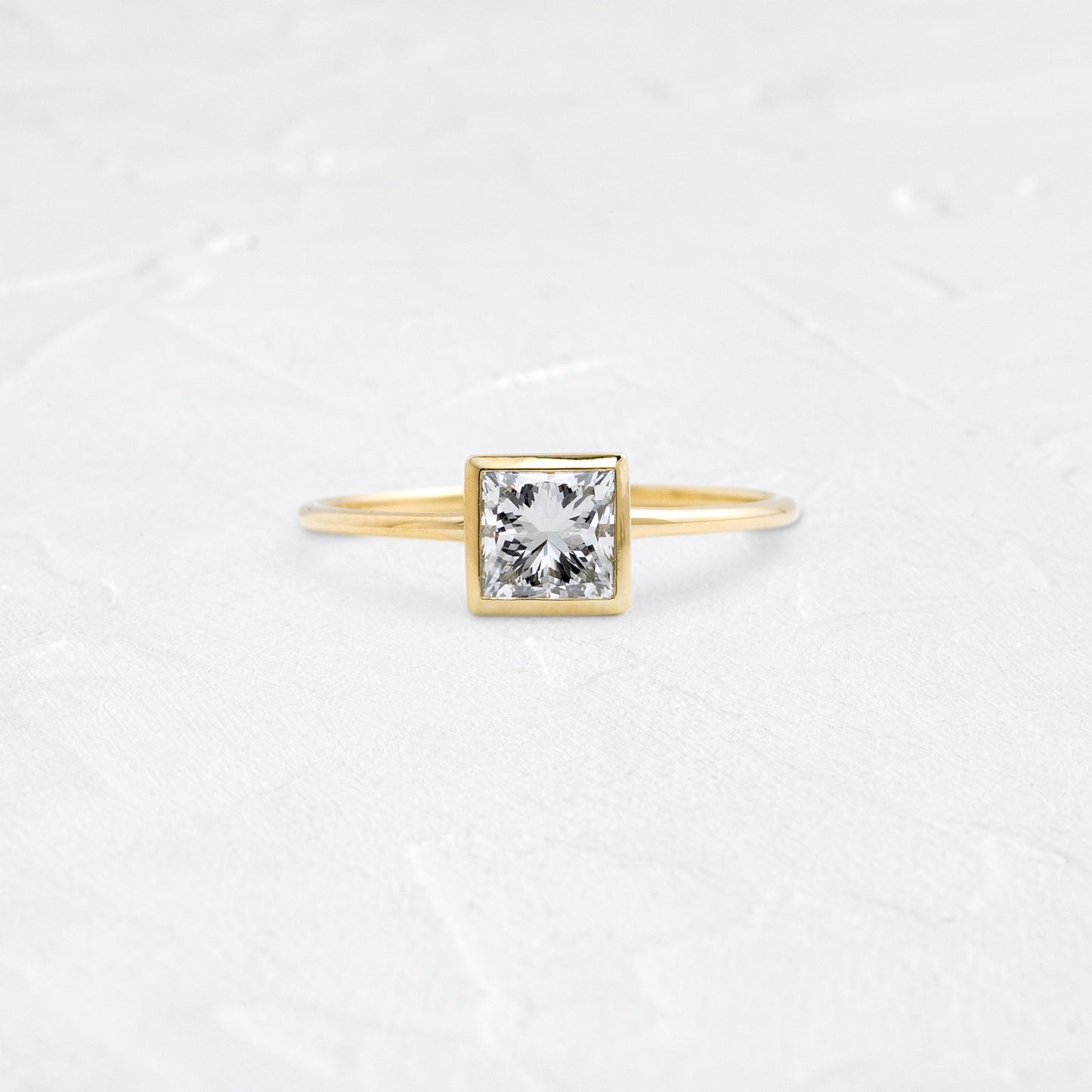Bezel-Princess Lab Grown Diamond Engagement Ring