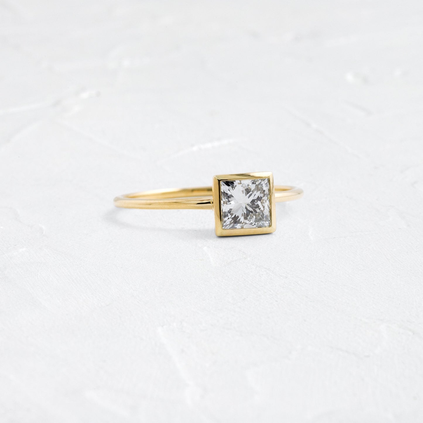 Bezel-Princess Lab Grown Diamond Engagement Ring