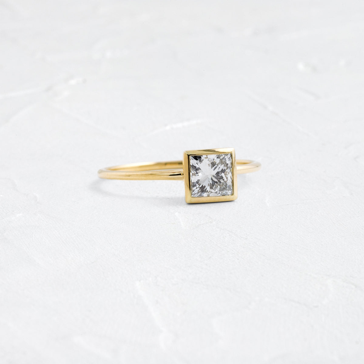Bezel-Princess Lab Grown Diamond Engagement Ring
