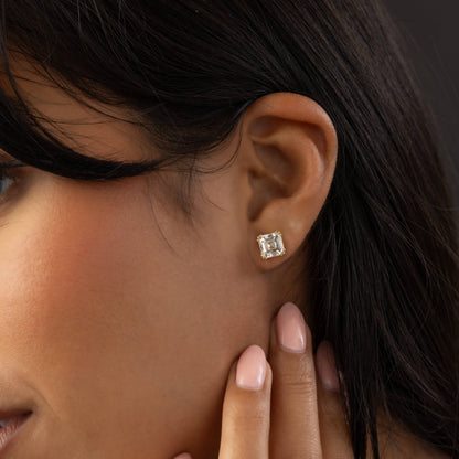 Solitaire- 1.0CT Oval Lab Grown Diamond Earrings