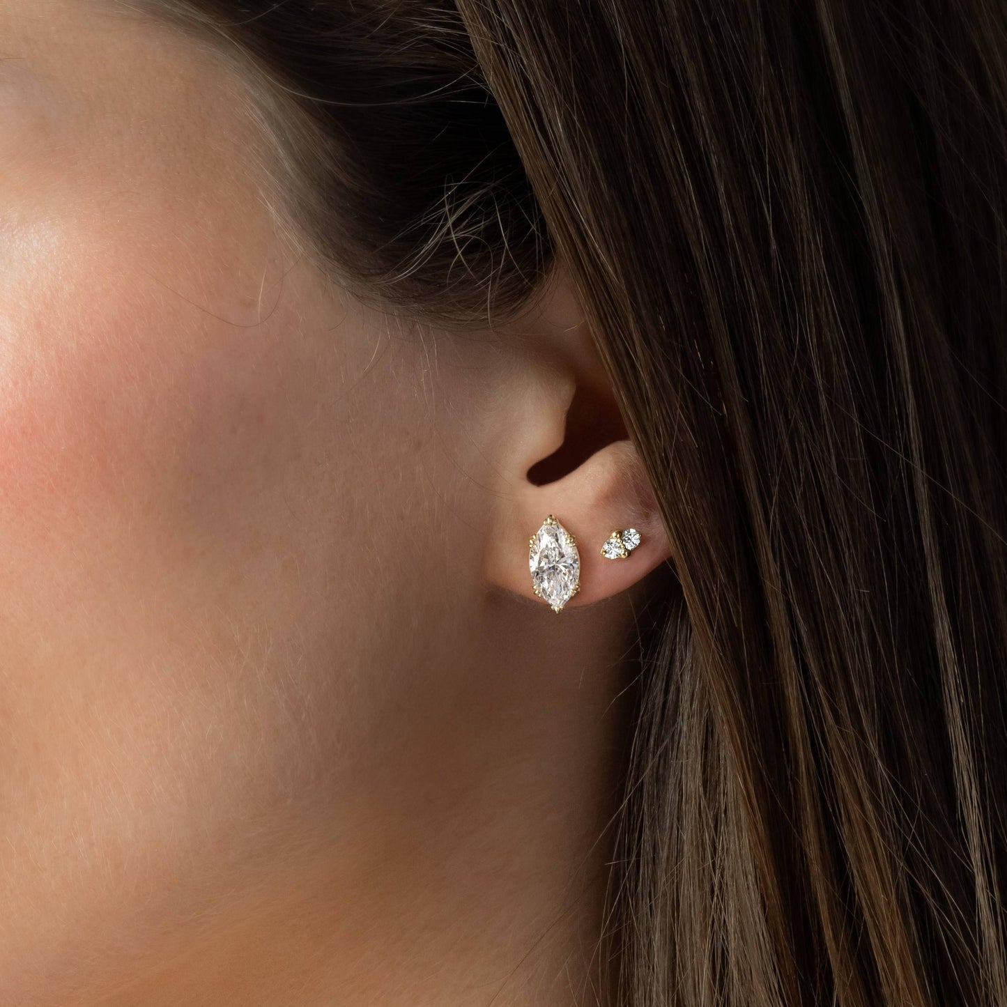 Solitaire- 1.0CT Oval Lab Grown Diamond Earrings