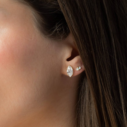 Solitaire- 1.0CT Oval Lab Grown Diamond Earrings
