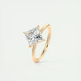 Load image into Gallery viewer, 2.0 CT Princess Cut Lab Grown Diamond East West Solitaire Engagement Ring
