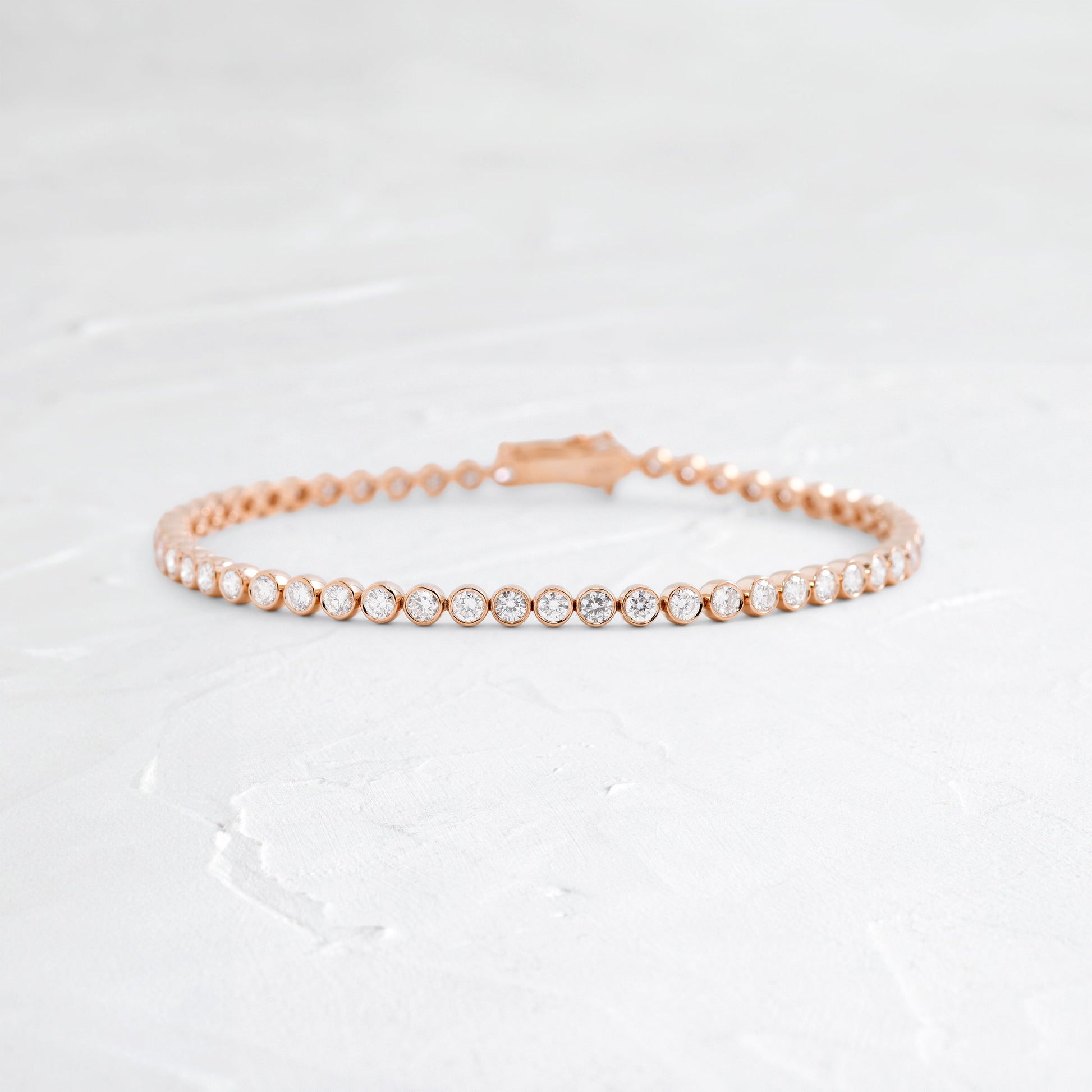 Solitaire Bezel-1.0 CT Oval Lab Grown Diamond Bracelets