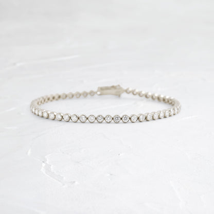 Solitaire Bezel-1.0 CT Oval Lab Grown Diamond Bracelets