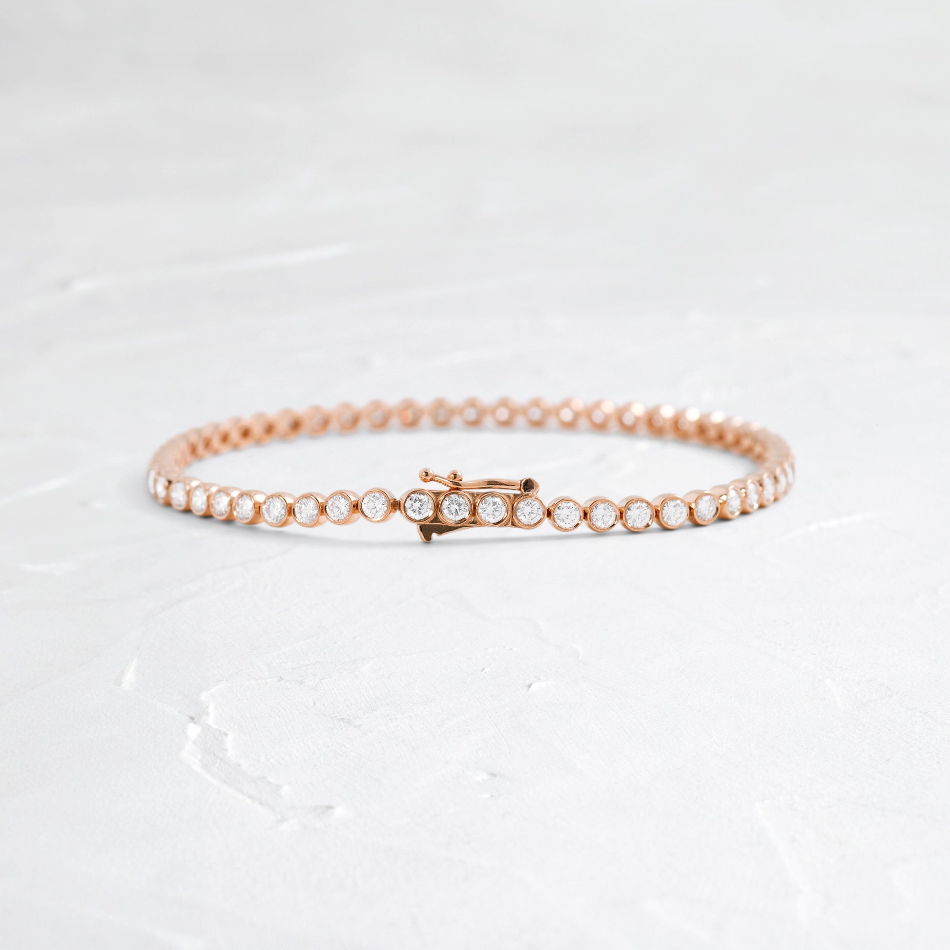 Solitaire Bezel-1.0 CT Oval Lab Grown Diamond Bracelets