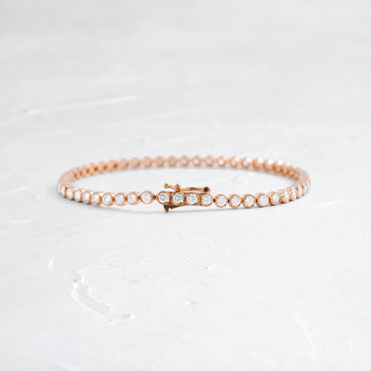 Solitaire Bezel-1.0 CT Oval Lab Grown Diamond Bracelets